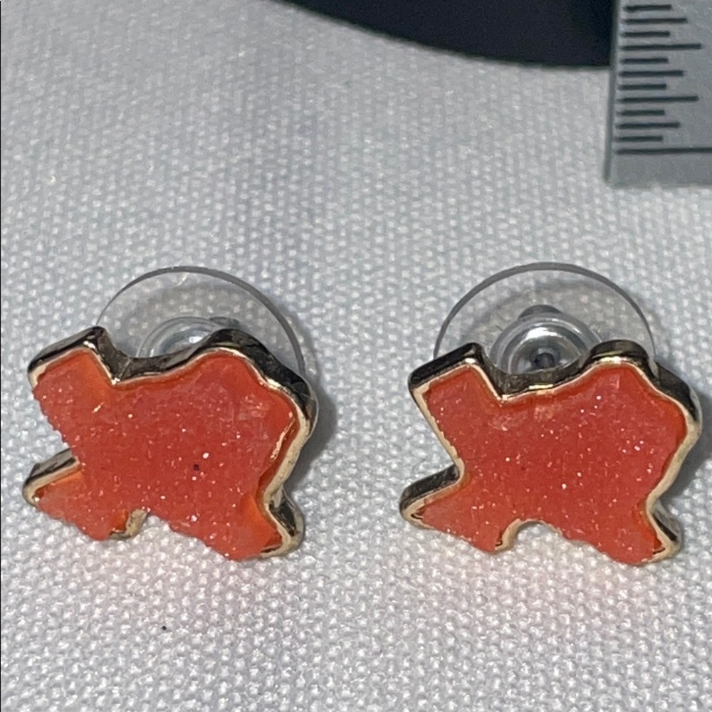 Orange Texas Stud Earrings. #UT #Longhorns #TEXAS